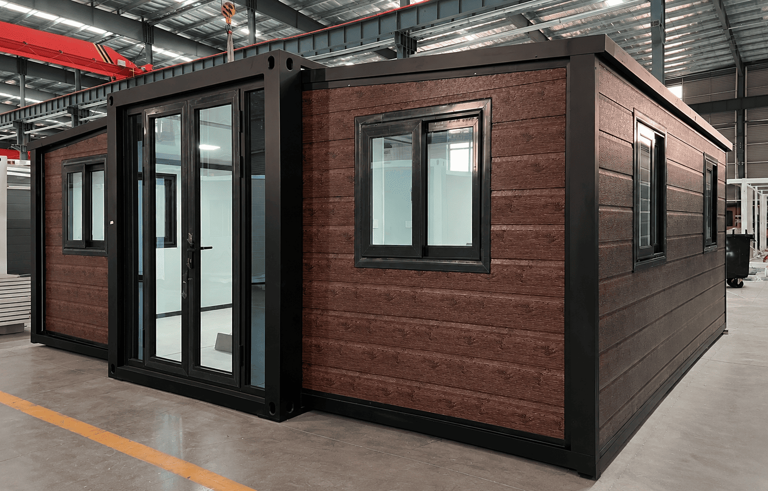 Casa Box 20ft คอนเทนเนอร์ขยายได้ หน้าแรก | ห้องโดยสารโมดูลาร์สีเทาชาร์โคล